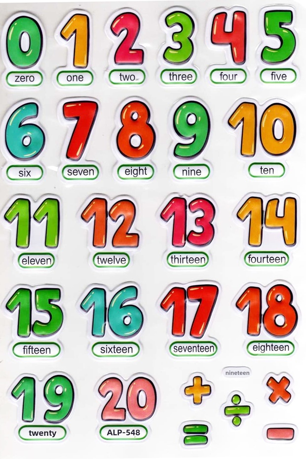 دفتر ملاحظات ملصقات بحجم A4 مع نقش بارز، ملصق تخطيطي-(lim548) - أرقام باللغة الإنجليزية