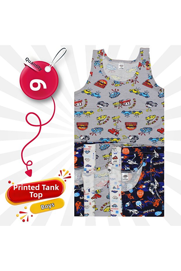 6-Piece Patterned Cotton Men's Children's Sneakers