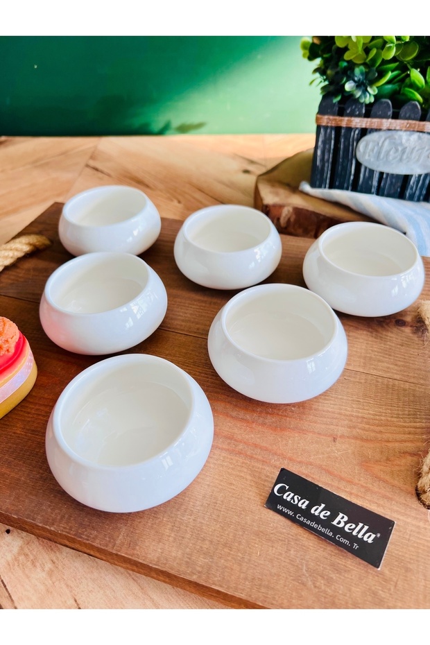 Bone Porcelain 6-Piece Serving Bowl Breakfast Sugar Bowl Jam Bowl Sauce Bowl Snack Bowl 8.6 cm
