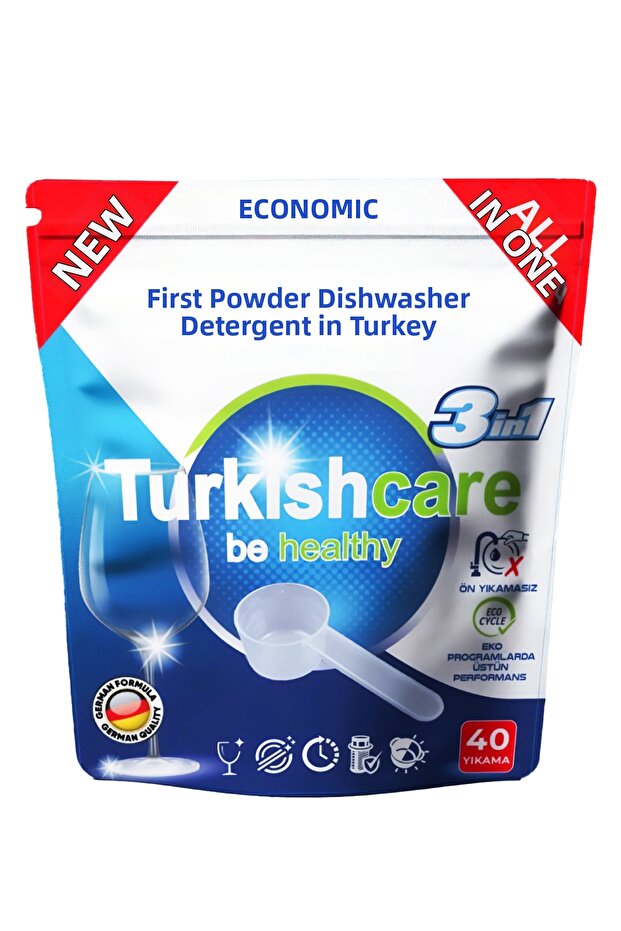 Economical all-in-one dishwasher detergent powder 40 washes