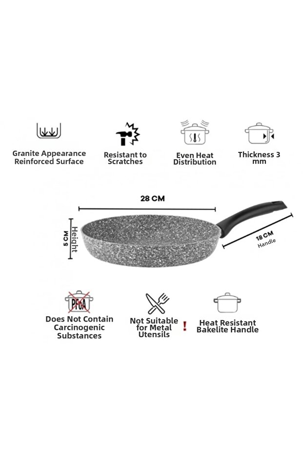 مقلاية الترا جرانيت 28 سم - 3