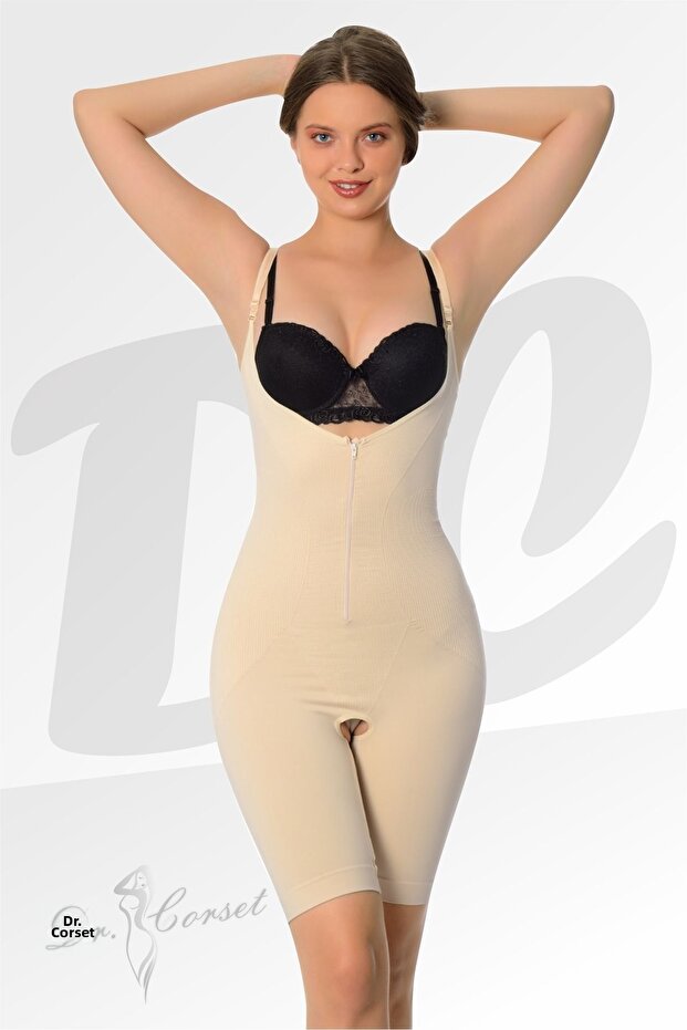 Atenas Corset with Internal Gap and External Zipper, Full Body Lifting and Firming Corset