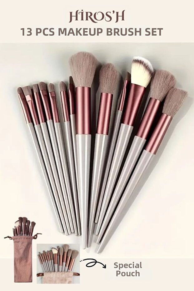 13-Piece Fix Brush Set with Special Pouch Makeup Brush with Pouch