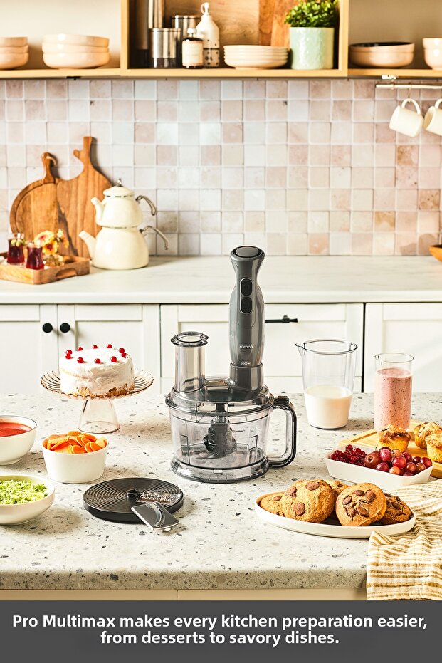 برو ملتيماكس 6 في 1 محضر طعام متعدد الأغراض، رمادي فضائي - 11