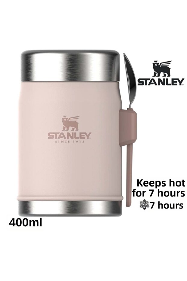 Classic Legendary Food Thermos with Spoon 0.4L Thermos Camping Flask Powder