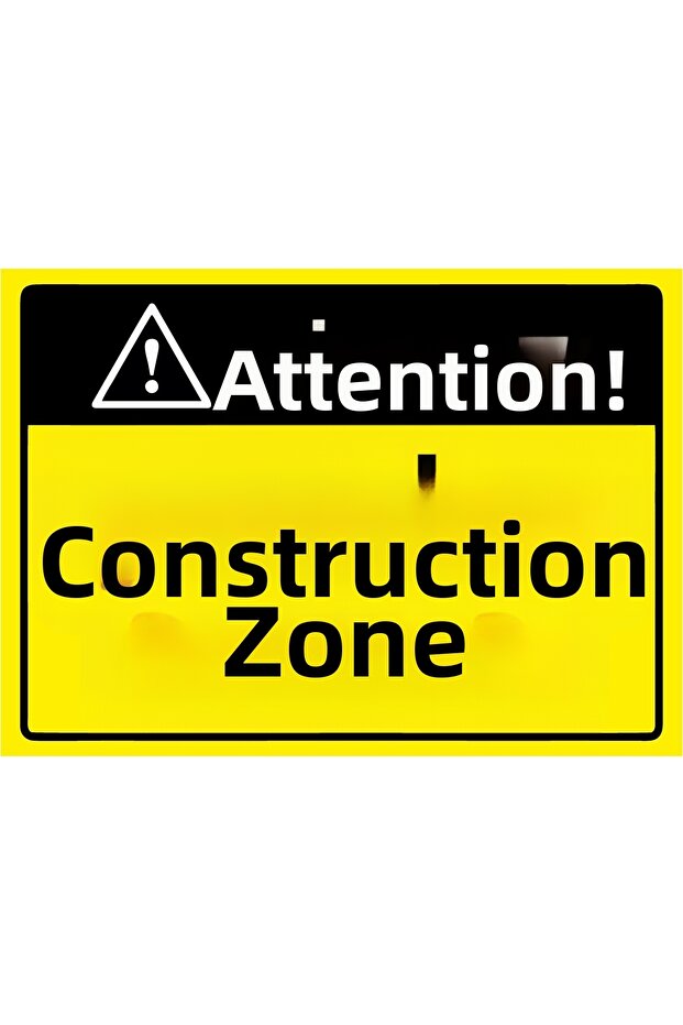 Attention! Construction Site Isg Warning Sign Pvc A5 15X21 cm