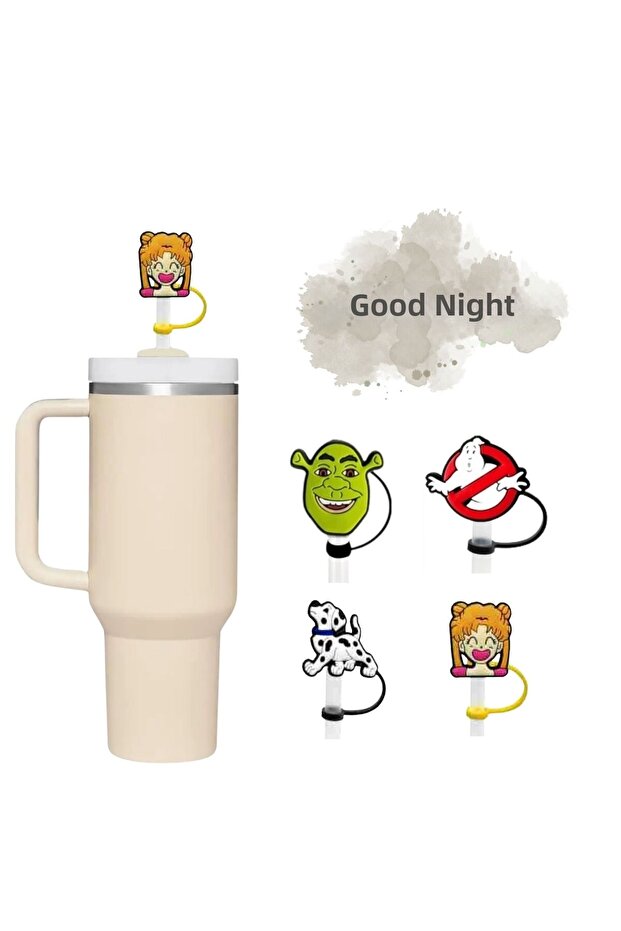 Thermos Compatible Straw Stopper Ay Kız Savaşçı