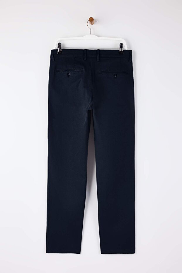 Lacivert Erkek Dokulu Regular Chino Pantolon TMNAW26PL00029 - 6