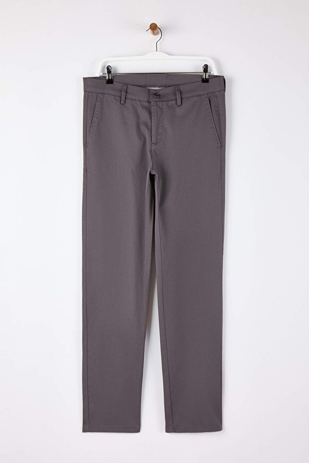 Gri Erkek Dokuma Kumaş Pantolon TMNAW26PL00031 - 5