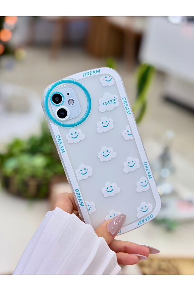 حافظة حماية للكاميرا من السيليكون الناعم بتصميم سحابي متوافق مع هاتف Iphone 11 - 2