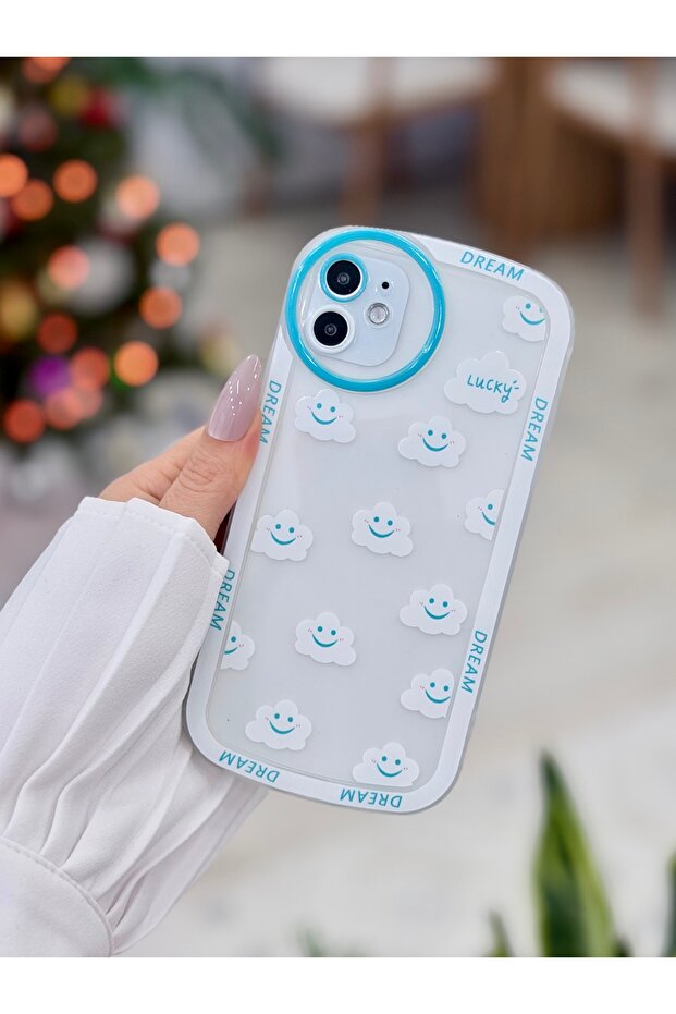 حافظة حماية للكاميرا من السيليكون الناعم بتصميم سحابي متوافق مع هاتف Iphone 11 - 5