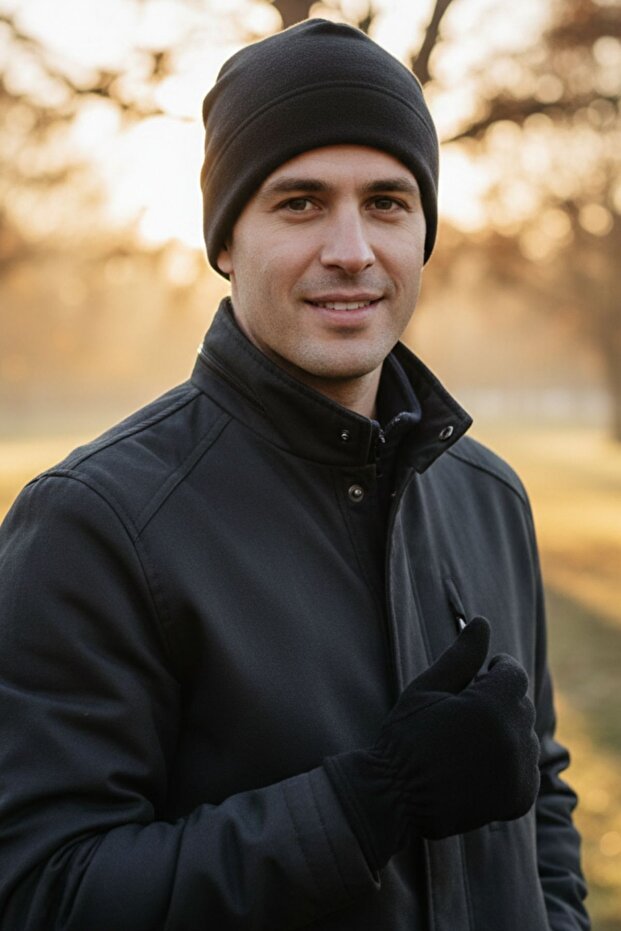 Polar Bere Ve Eldiven - Siyah - 2