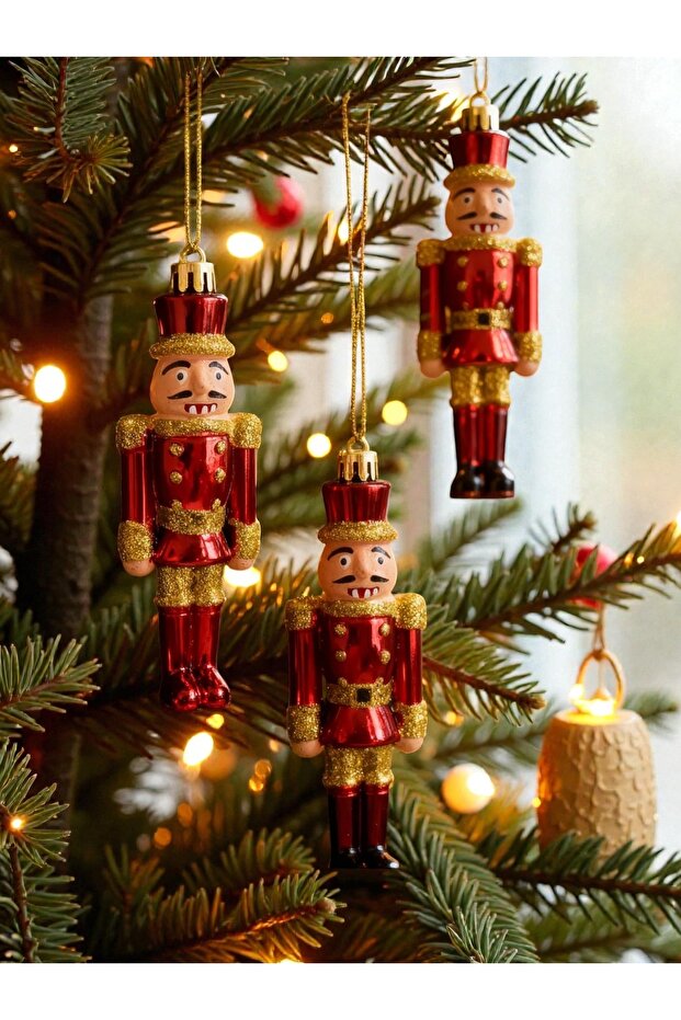 3 Pieces Lead Man Shaped Pine Tree Ornament New Year Birthday Party Decorations
