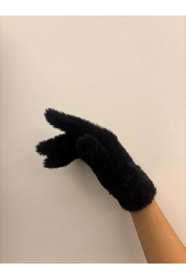 Kadın Peluş Uzun Eldiven - 3