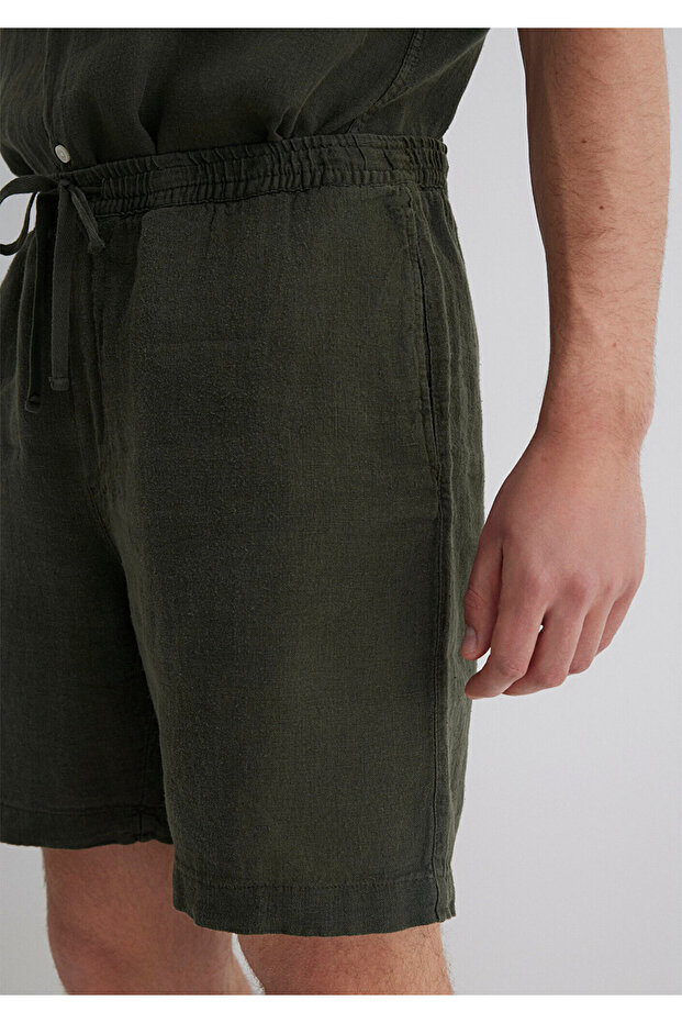 Antrasit Keten Şort 0410103-71587 - 6