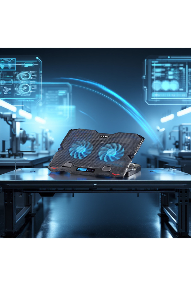 شريك تبريد الكمبيوتر المحمول CF-08 باللون الأسود - 3