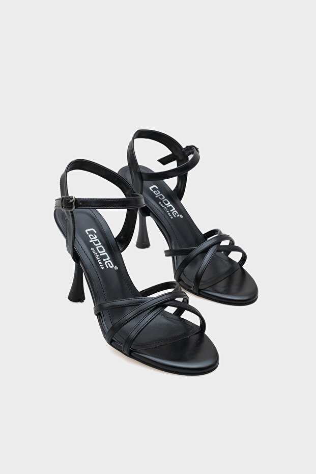Stefanie Round Toe Strappy Mid Heel Women's Sandals