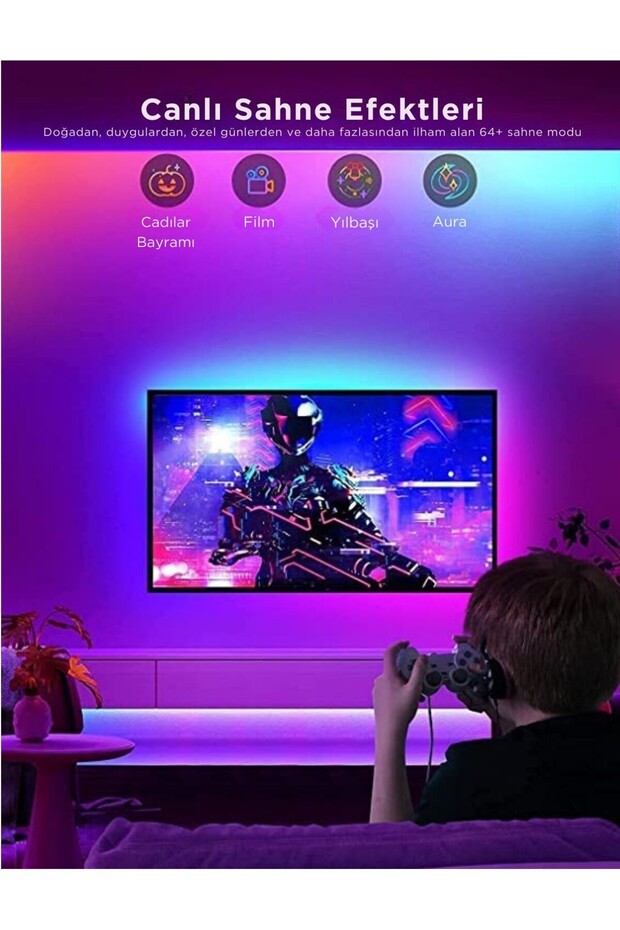 RGBIC Basic Wifi+ BT LED Şerit 5 M - 3