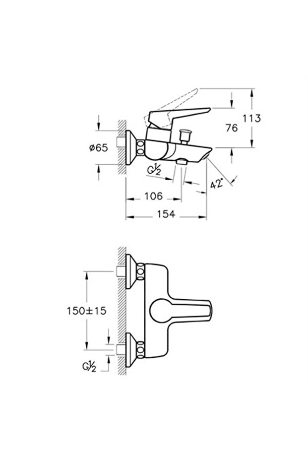 Solid S Banyo Bataryası Krom A42444 - 2