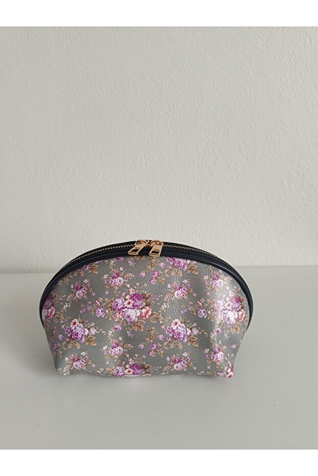 حقيبة مكياج بنقشة الزهور - 5