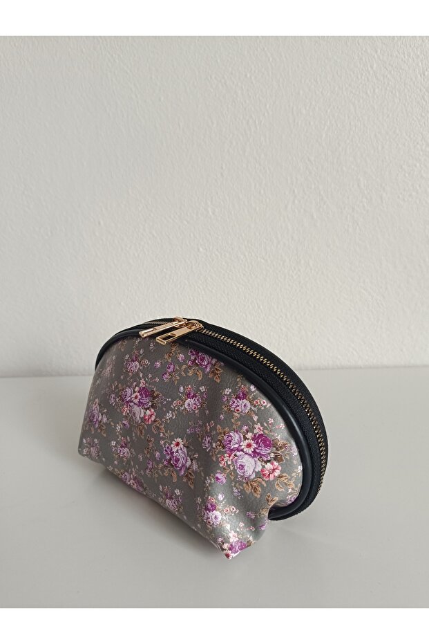 حقيبة مكياج بنقشة الزهور - 7