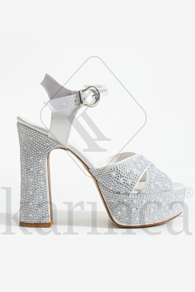 Platform Evening Dress, Wedding Dress Shoes - 13 cm Wear-And-Go Thick Heels