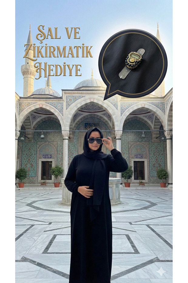 Inci Model Shawl and Umrah Dress with Zikirmatik Gift