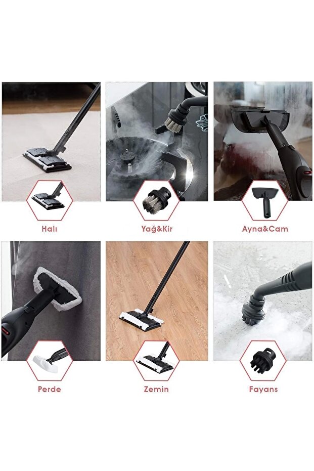 CB-107C Çok Fonksiyonlu Buharlı Temizlik Makinası - Buharlı Temizleyici - 7