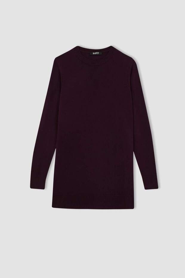 Regular Fit Basic Ekstra Yumuşak Triko Kazak Tunik - 8