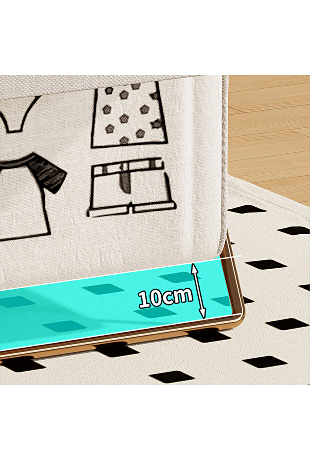 سلة تخزين الملابس المتسخة ذات الإطار السميك القابلة للطي - 7