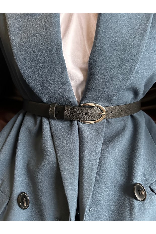 Lust Classic Patterned Women's Silver Buckle Belt Coat Belt Dress Belt Trouser Belt