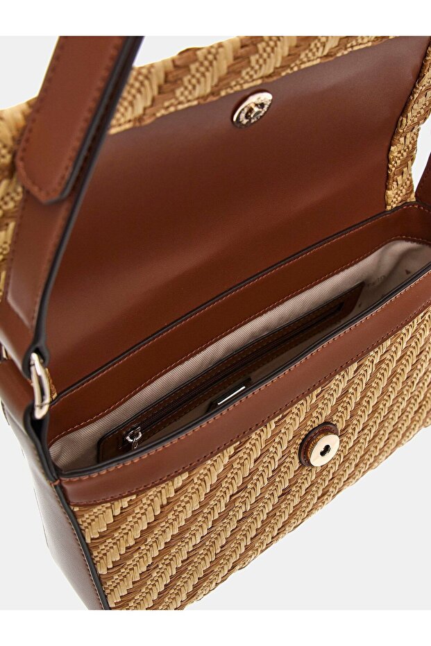 Simona raffia mini shoulder bag - 3