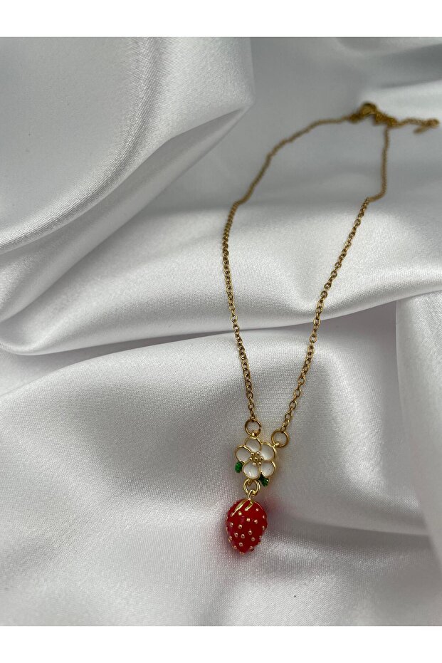 Çilek Işıltısı Kolye - 3