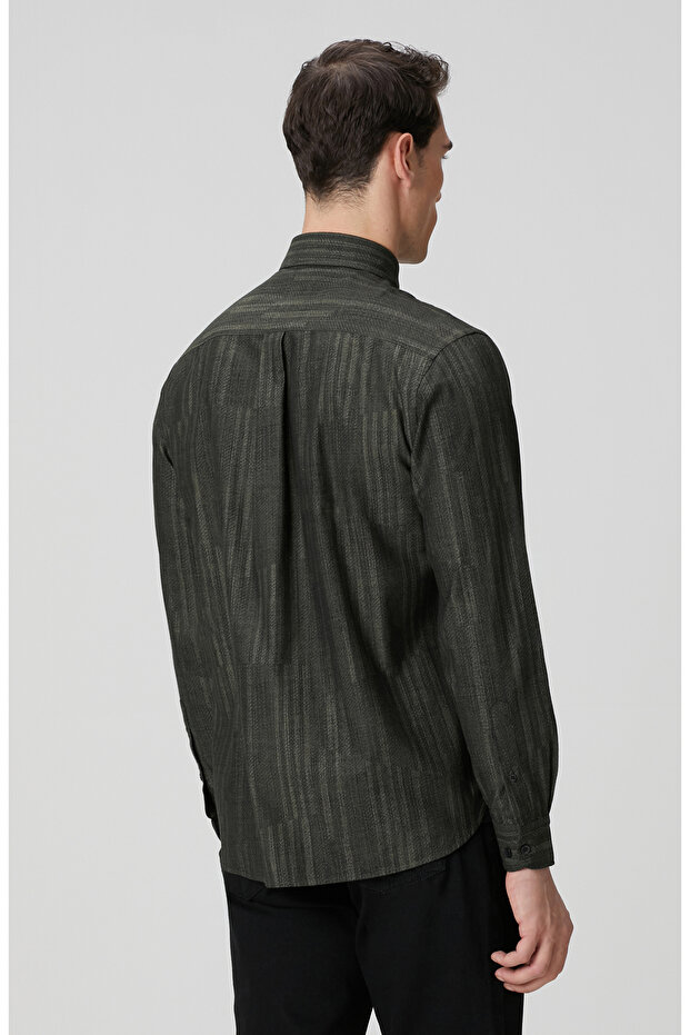 Haki Baskılı Gömlek - 5