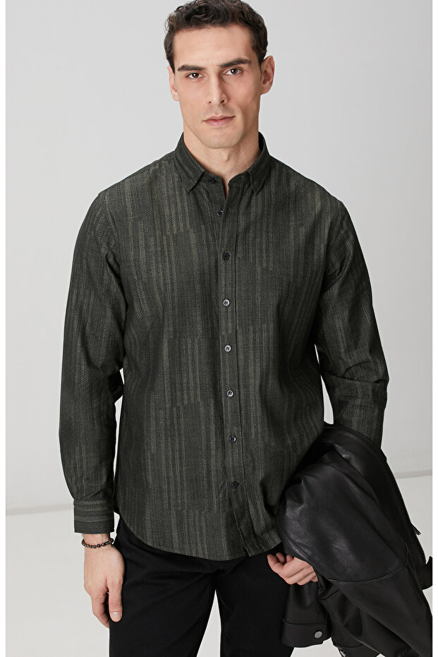 Haki Baskılı Gömlek - 2