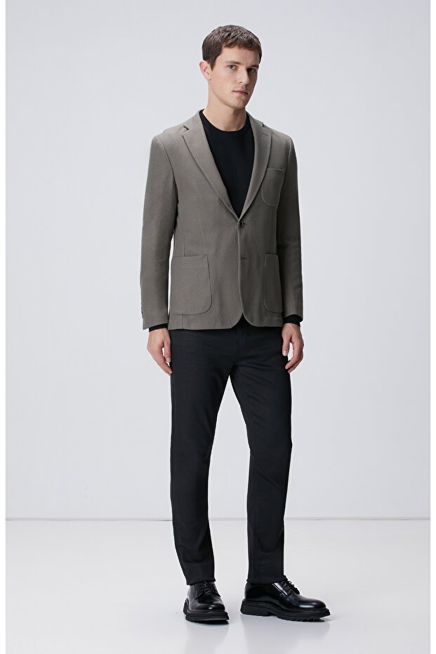 Siyah Yün Karışımlı Kazak - 3