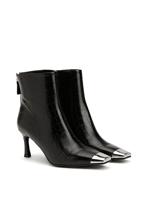 Siyah Kadın Deri Bot - 1