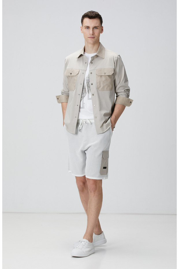 N-Tech Taş Süet Detaylı Dış Gömlek - 3