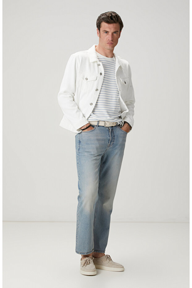 Kırık Beyaz Denim Mont - 2