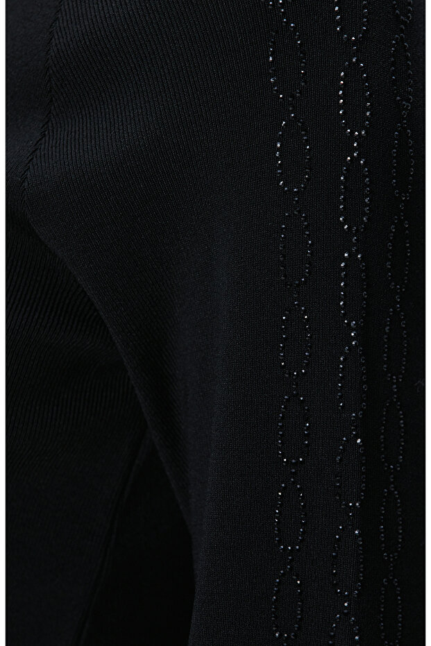 Siyah Kolüstü  Taş İşlemeli  Kazak - 7