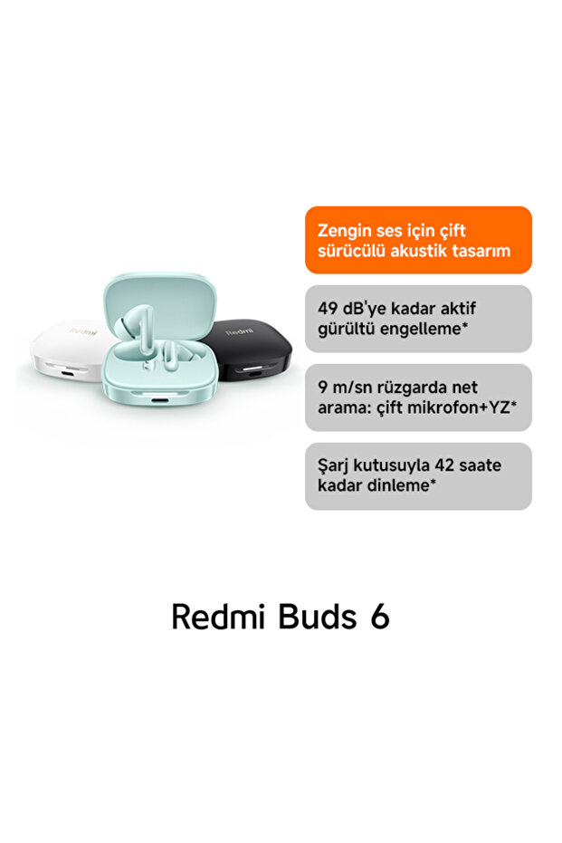 Xiaomi Redmi Buds 6 BHR9251GL - Night Black - 2