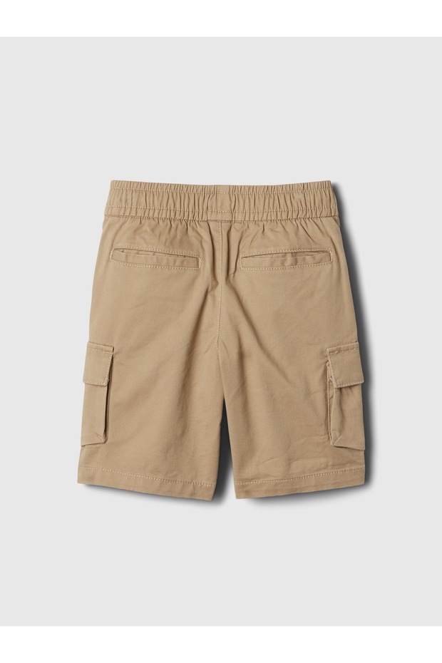 Erkek Bebek Bej Easy Pull-On Kargo Şort - 2