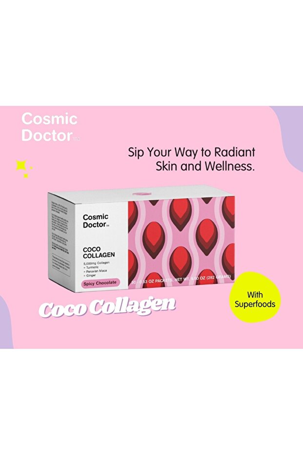 Collagen Supplement — Spicy Chocolate Flavour, 5000mg Collagen, Turmeric, Peruvian Maca, Ginger