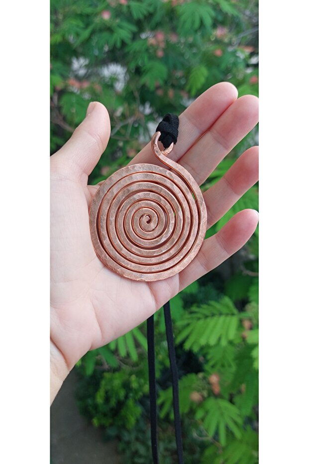 Solid copper pendant - 2