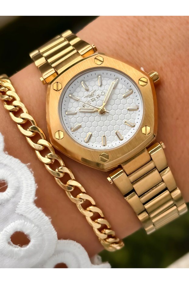 Yellow Steel Cord Women Wristwatch Fl43006A-B 3Atm Water Resistant 2 Years Warranty Giftpacked