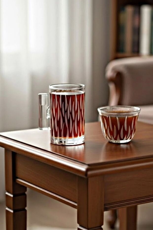 18 Piece Modern Glass Tea Set with Steel Plate | Premium Hospitality Luxury Presentation Set