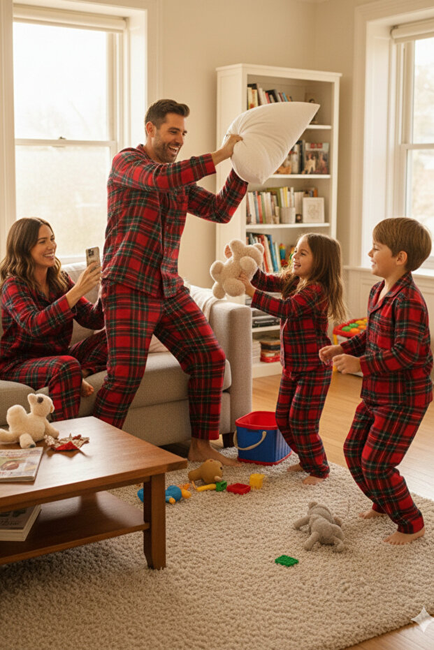 Buttoned Pajama Set Cotton - 2