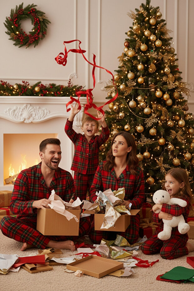 Buttoned Pajama Set Cotton - 4