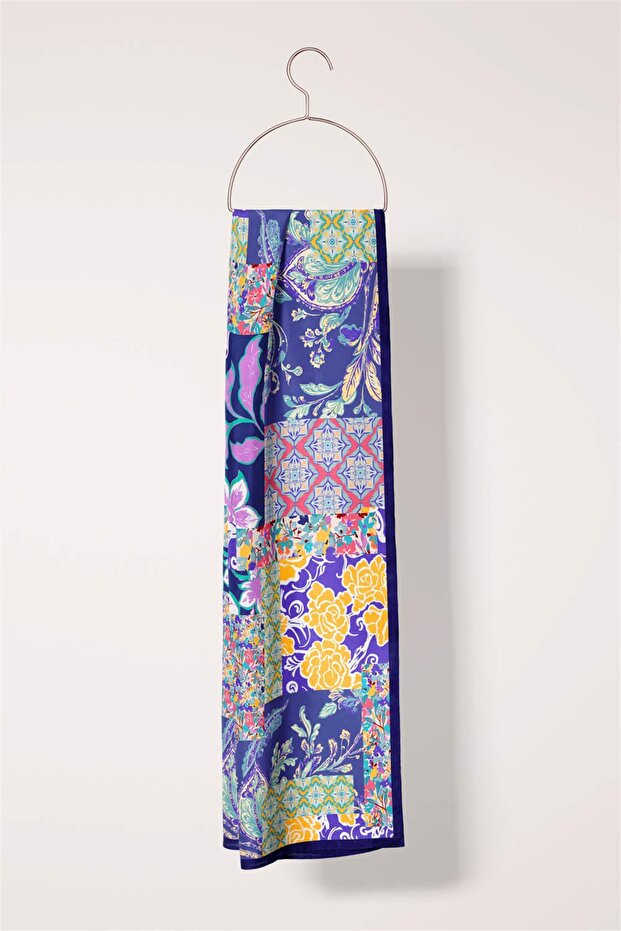 Çiçek Desenli Fular - 4