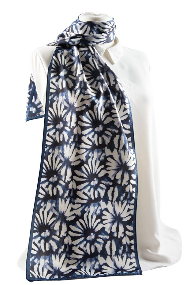 Çiçek Desenli Fular - 1